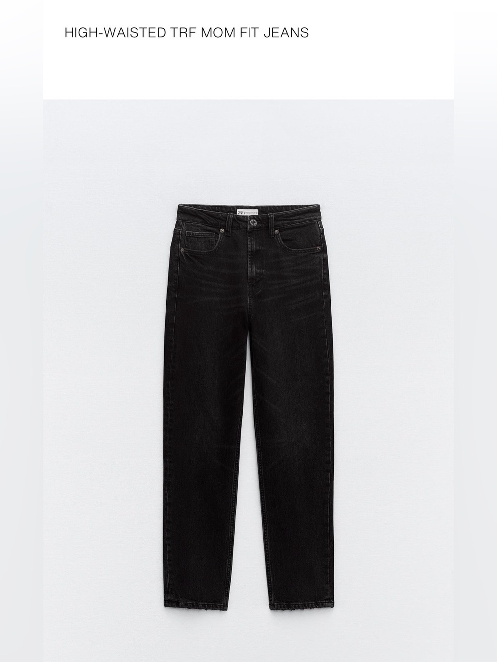 Zara Black high waisted mom Jeans